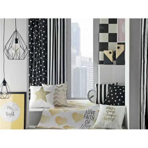 18"x 18" Happy Square Stripes Printed Decorative Throw Pillow Cover Pillowcase