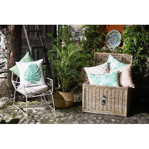 18"x 18" Tropical Latice Printed Decorative Throw Pillow Cover