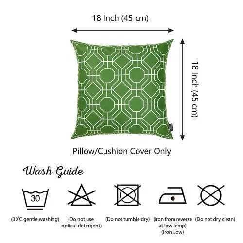 18"x 18" Tropical Latice Printed Decorative Throw Pillow Cover