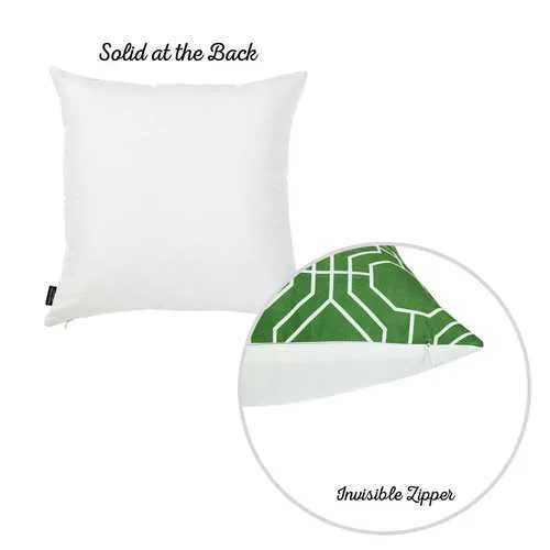18"x 18" Tropical Latice Printed Decorative Throw Pillow Cover