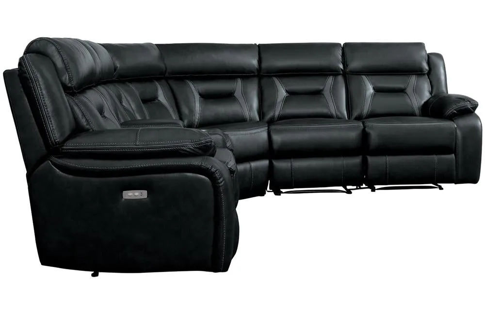 Arlington Black  Reclining Sectional Sofa