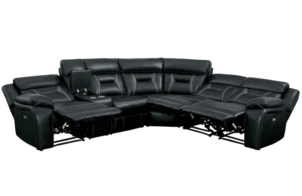 Arlington Black  Reclining Sectional Sofa