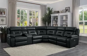 Arlington Black  Reclining Sectional Sofa