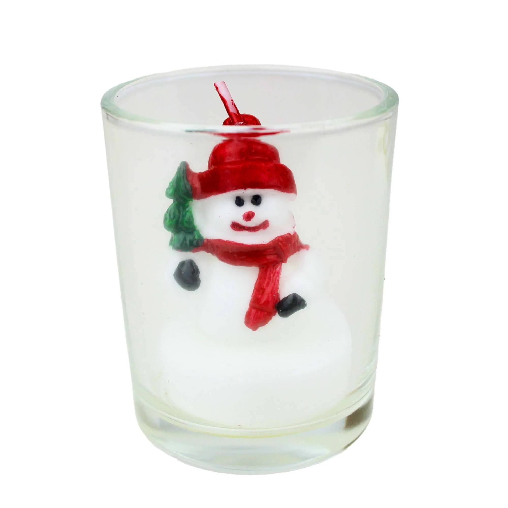 Assorted Christmas Theme Scented Glass Candle - Pack of 12