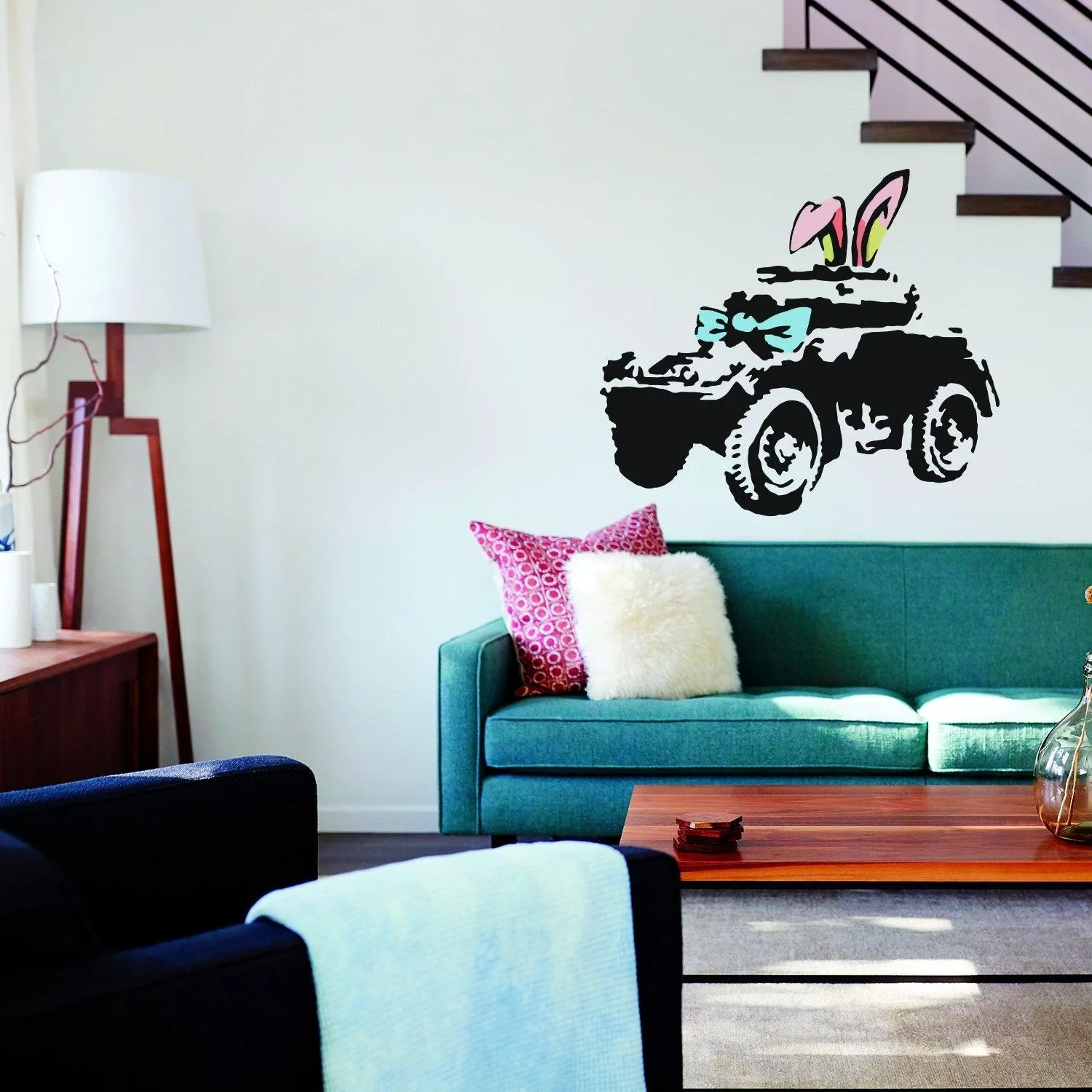 Banksy Armoured Car Wall Art Sticker - Street Graffiti Artwork Cool Vinyl Decal