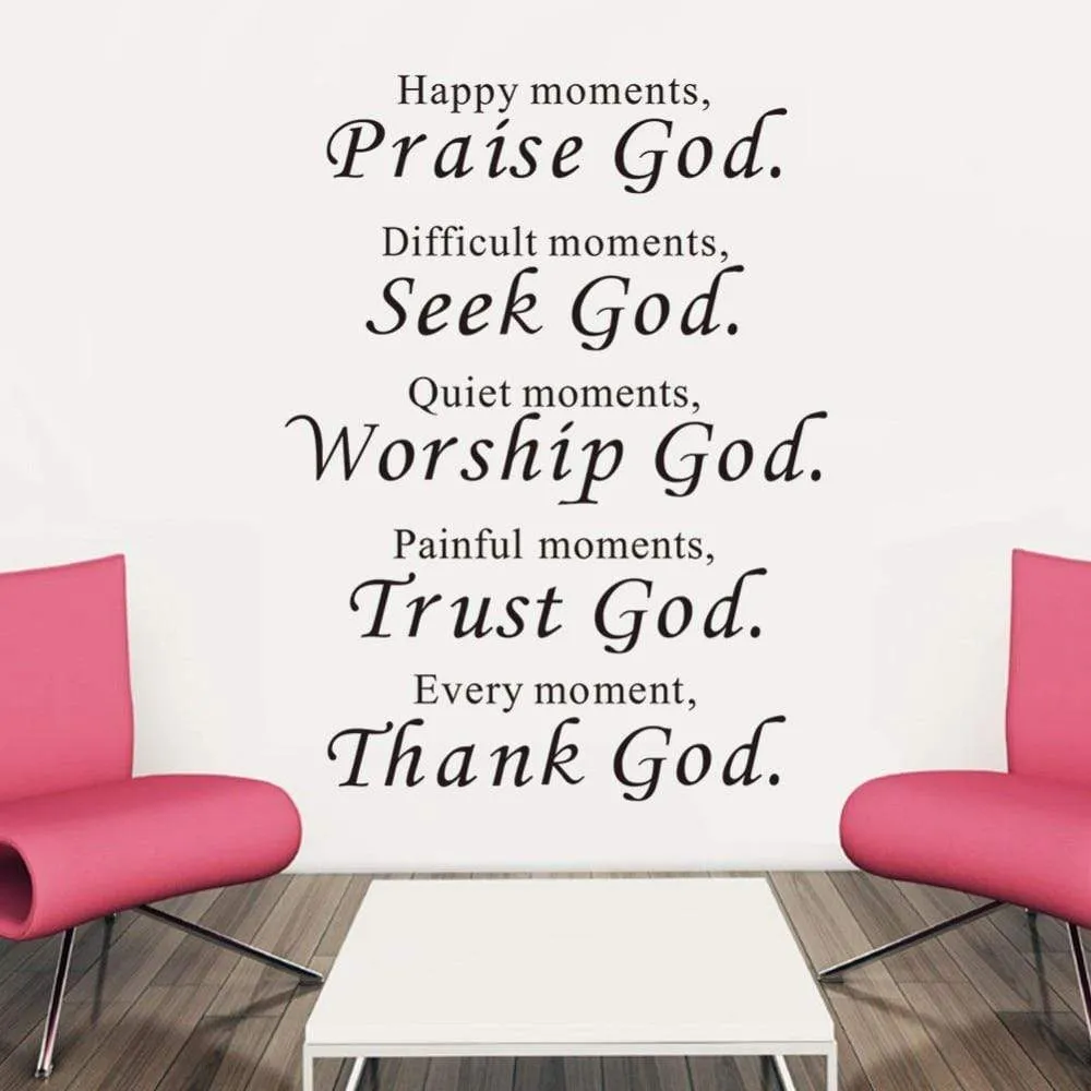 Bible Verse Wall Art<br> Praise God (Decal)