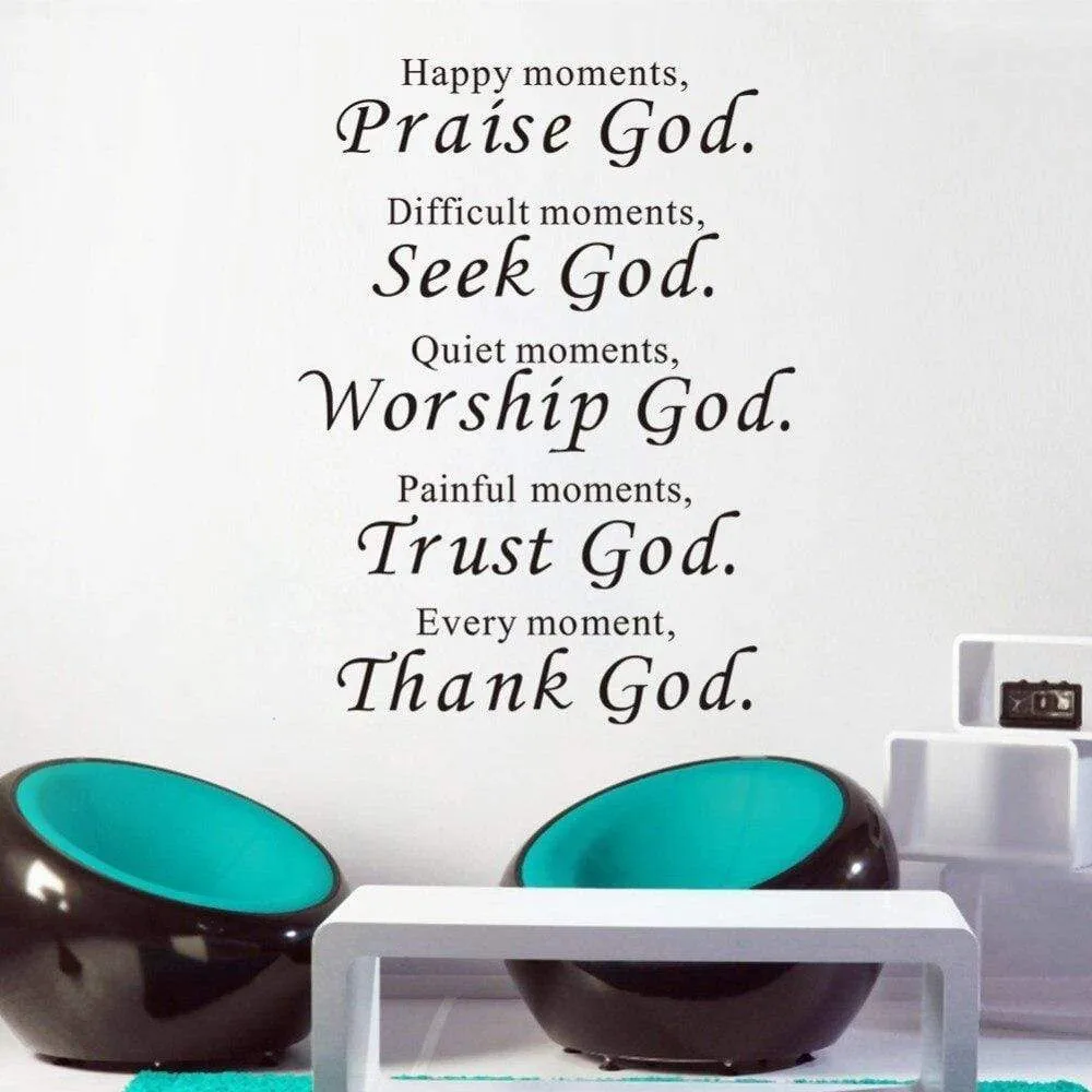 Bible Verse Wall Art<br> Praise God (Decal)