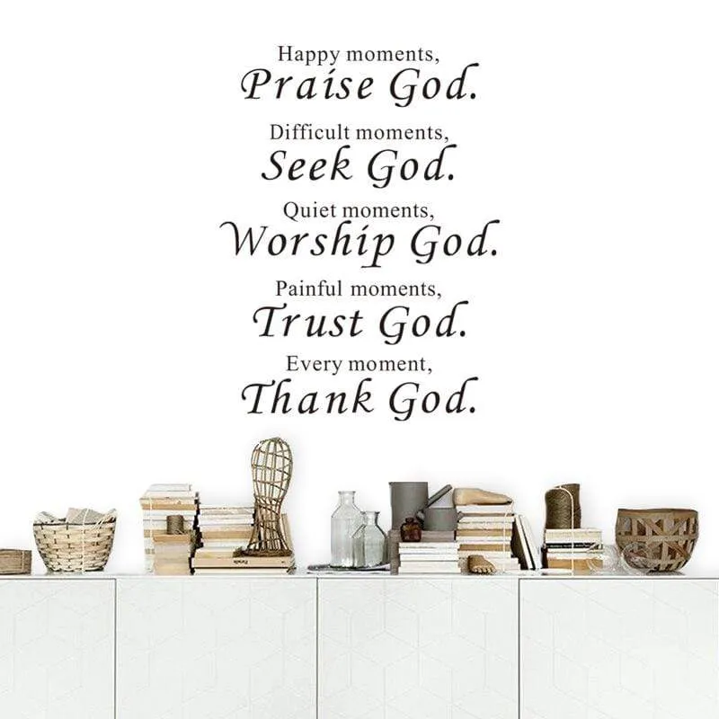 Bible Verse Wall Art<br> Praise God (Decal)