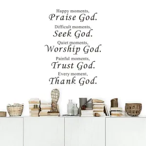 Bible Verse Wall Art<br> Praise God (Decal)