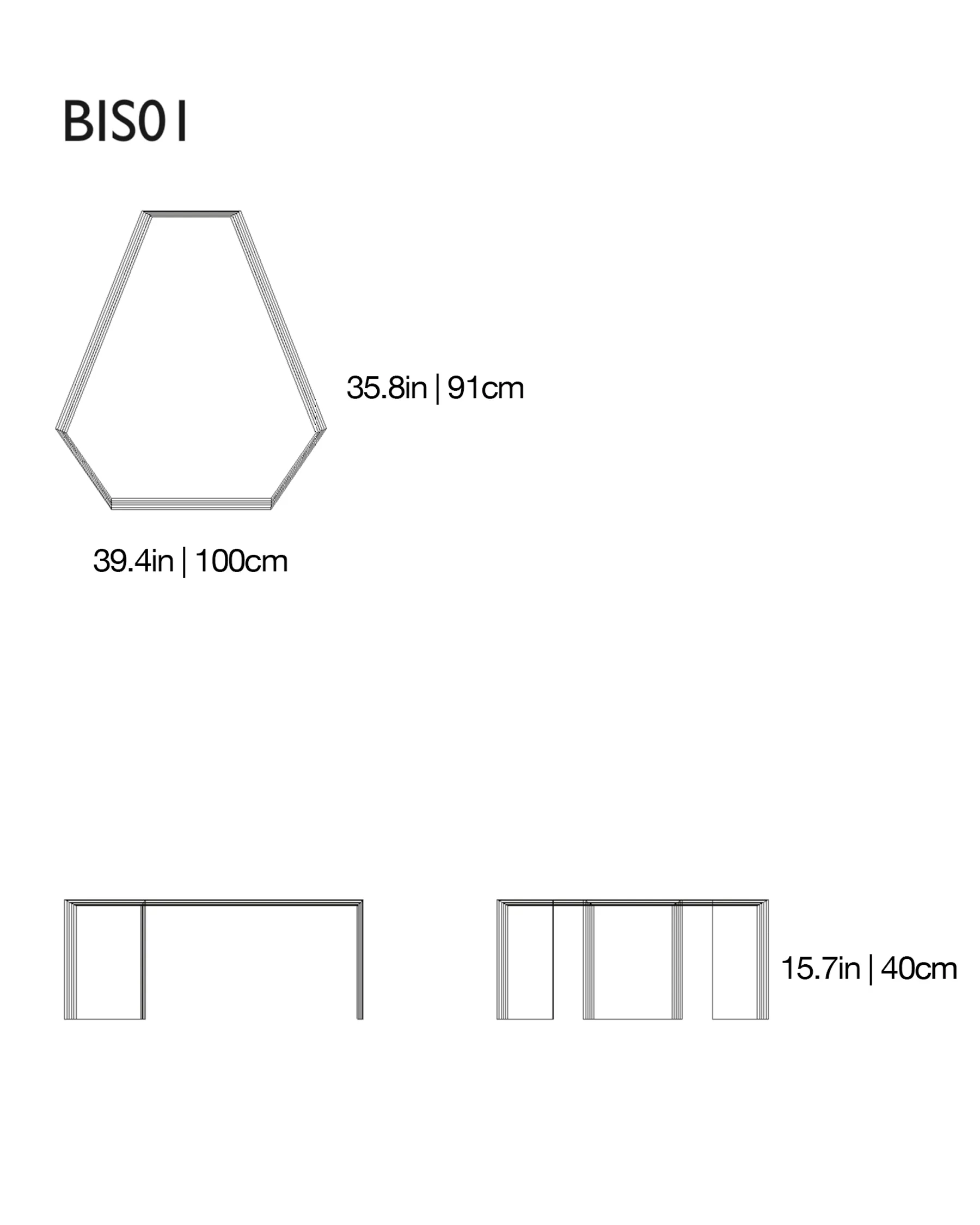 Bisel Glass Table