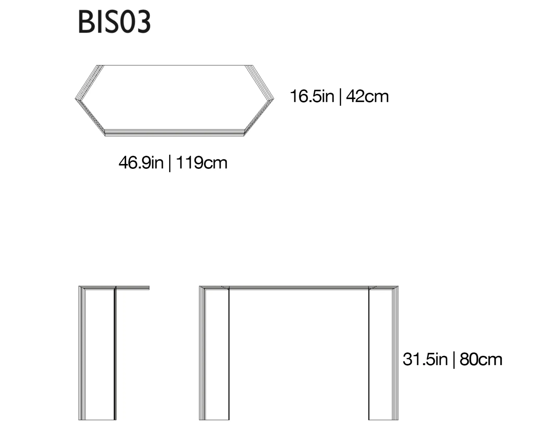 Bisel Glass Table