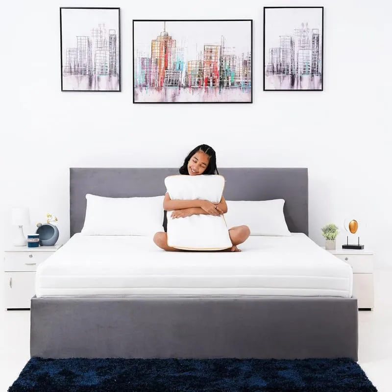 BLISSO Natural Latex Pillow with Medium Firm Support | 100% Natural Latex Filling | Pressure Relief and Rejuvenating Sleep | White (23x15x5 Inches) Pack of 1| 2 Years Warranty