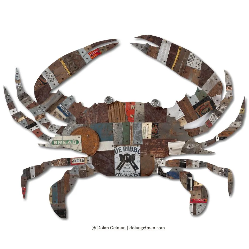BLUE CRAB original metal wall sculpture