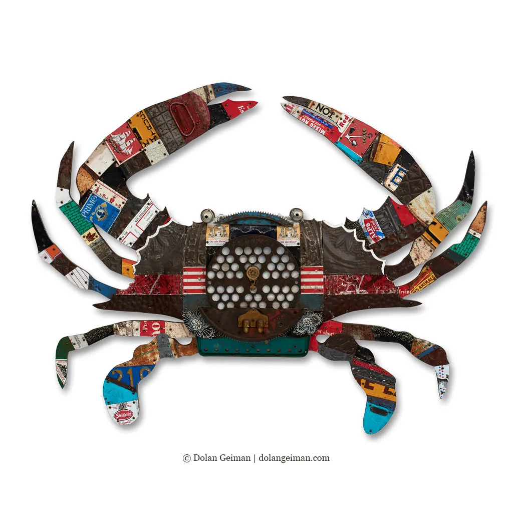 BLUE CRAB original metal wall sculpture