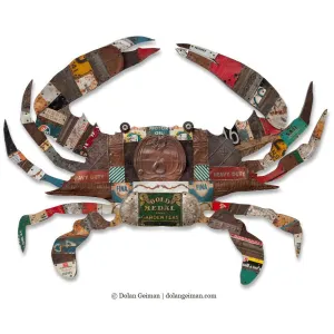 BLUE CRAB original metal wall sculpture