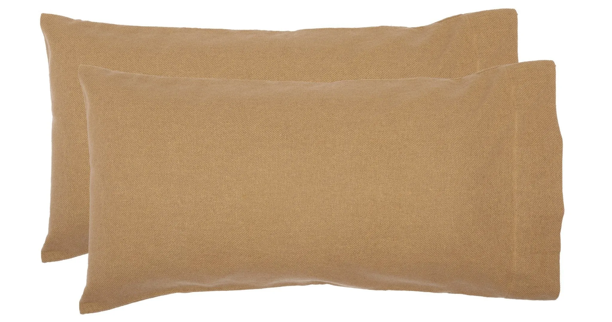 Burlap Natural King Pillow Case - Set of 2
