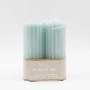 By Scent Grey Pillar Candle Set of 2 7x19cm