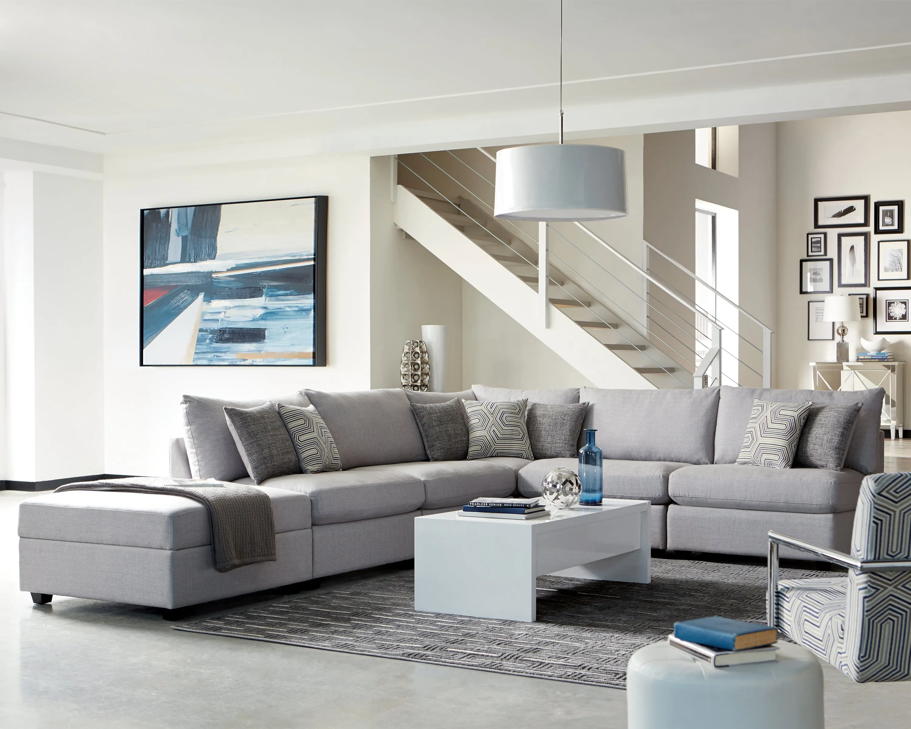 Cambria Upholstered Armless Chair Grey Collection: Charlotte