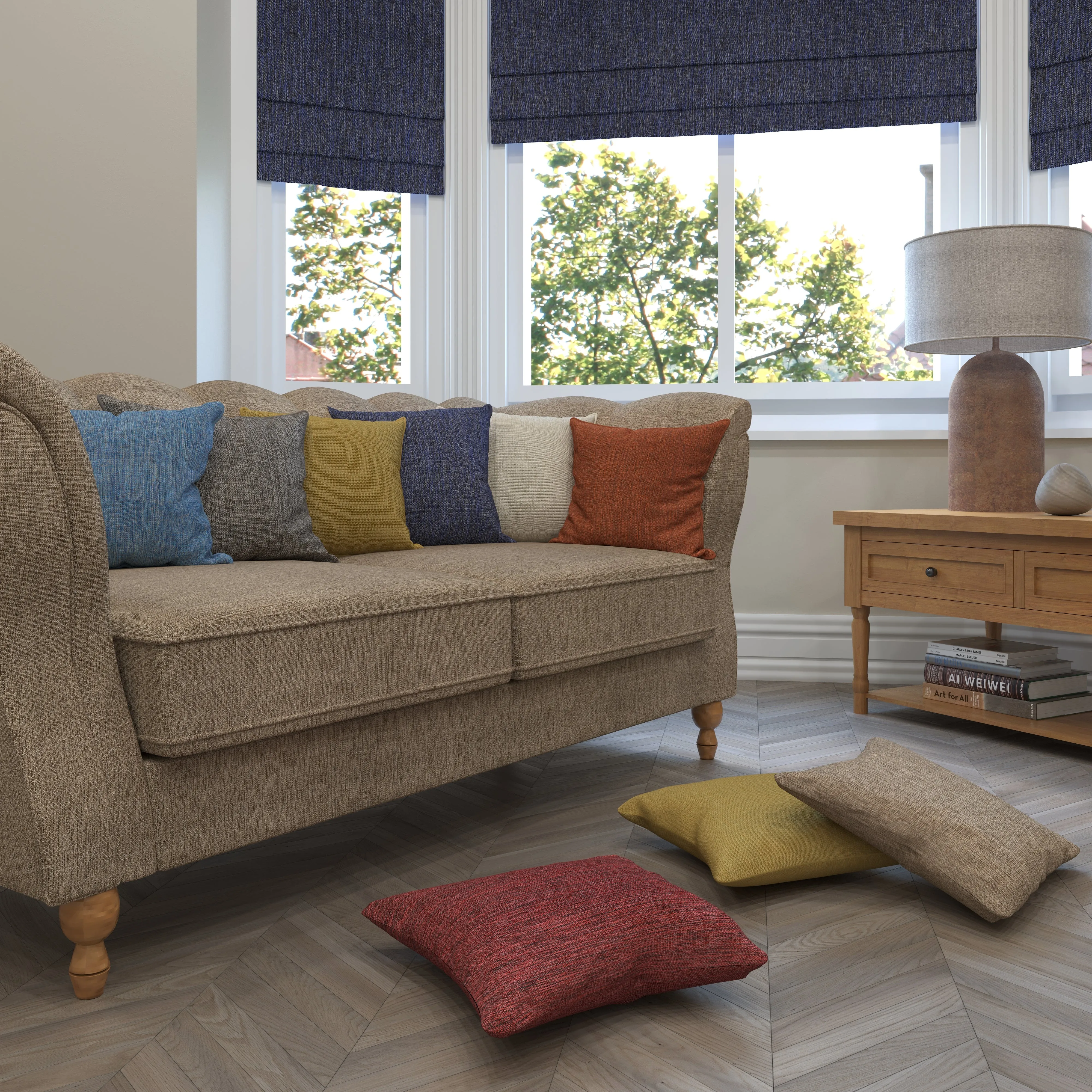 Capri Natural Piped Cushion