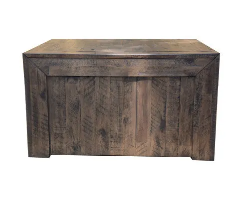 Catmint Coffee Table 127cm 2 Drawer Solid Acacia Wood - Stone Grey