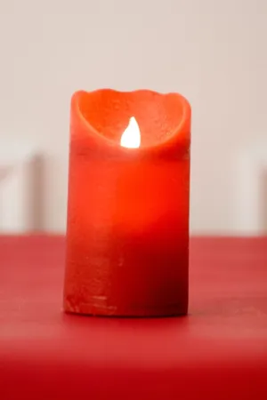 Christmas Pillar Red Candle Claret 4x6