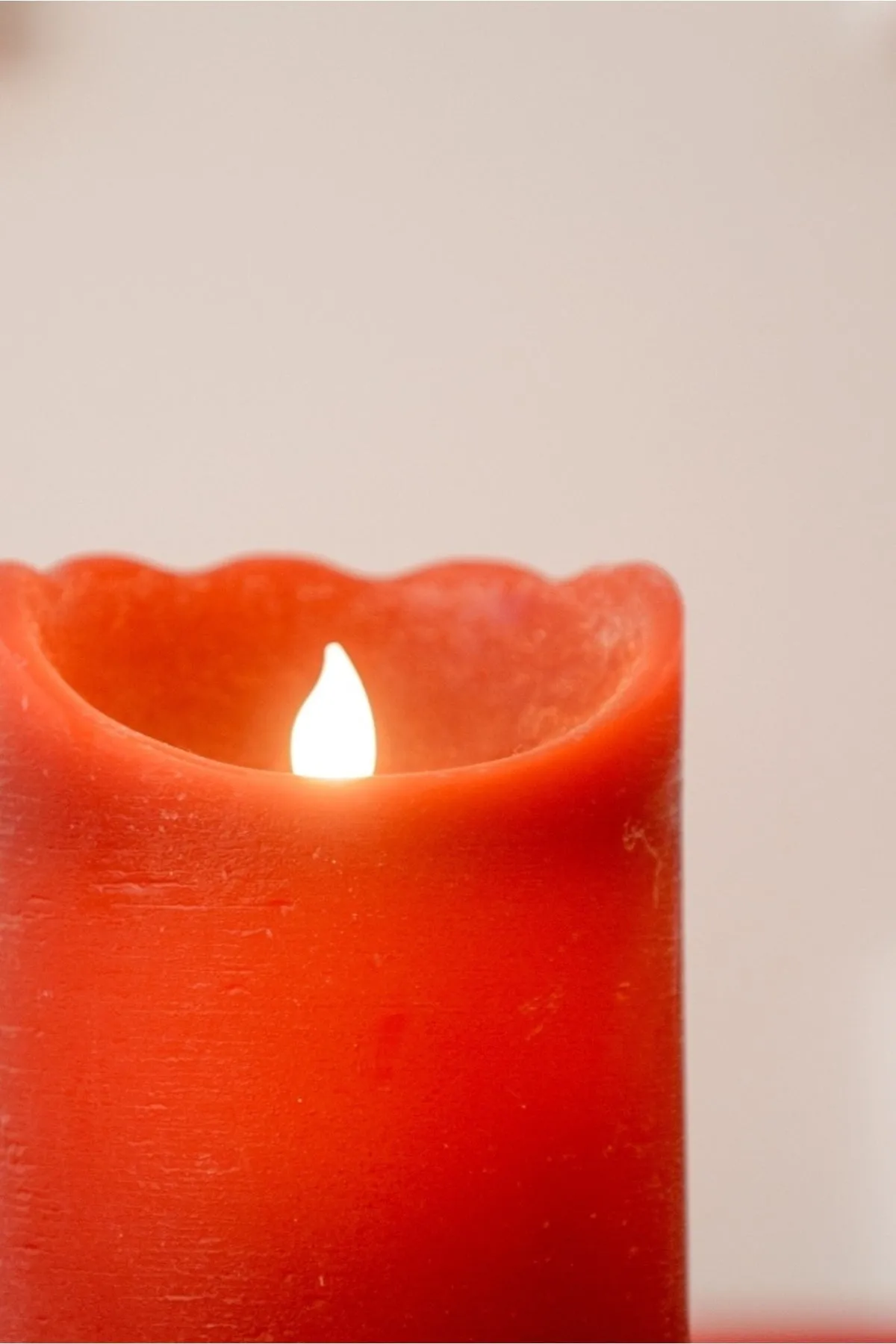Christmas Pillar Red Candle Claret 4x6