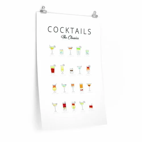 Cocktails Art Poster Decor