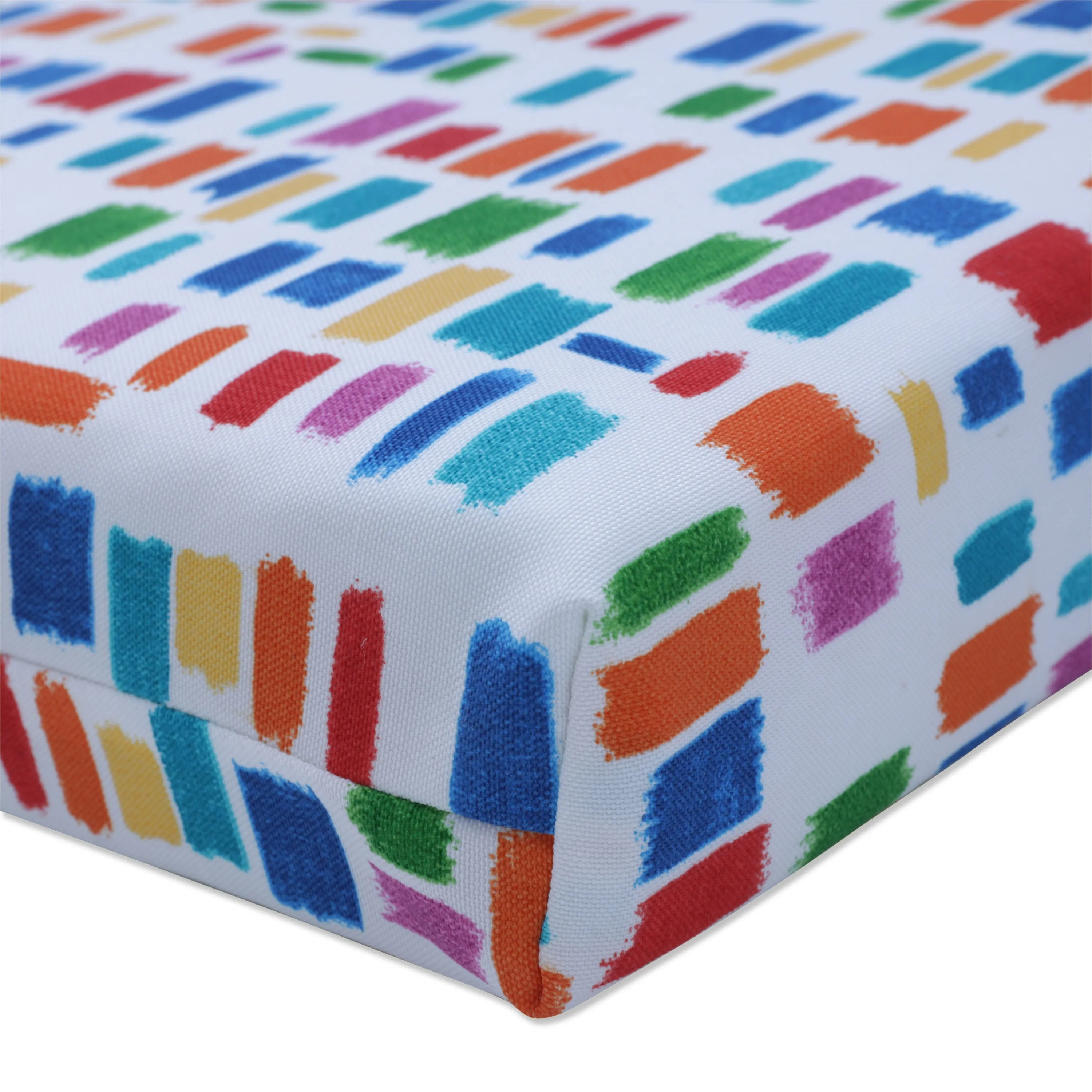 Color Tabs Primaries Squared Corners Seat Cushion 20X20X3 (Set Of 2)