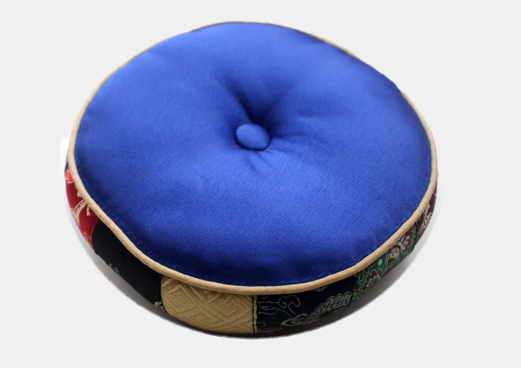 Colorful Handmade Silk Singing Bowl Cushion with Border