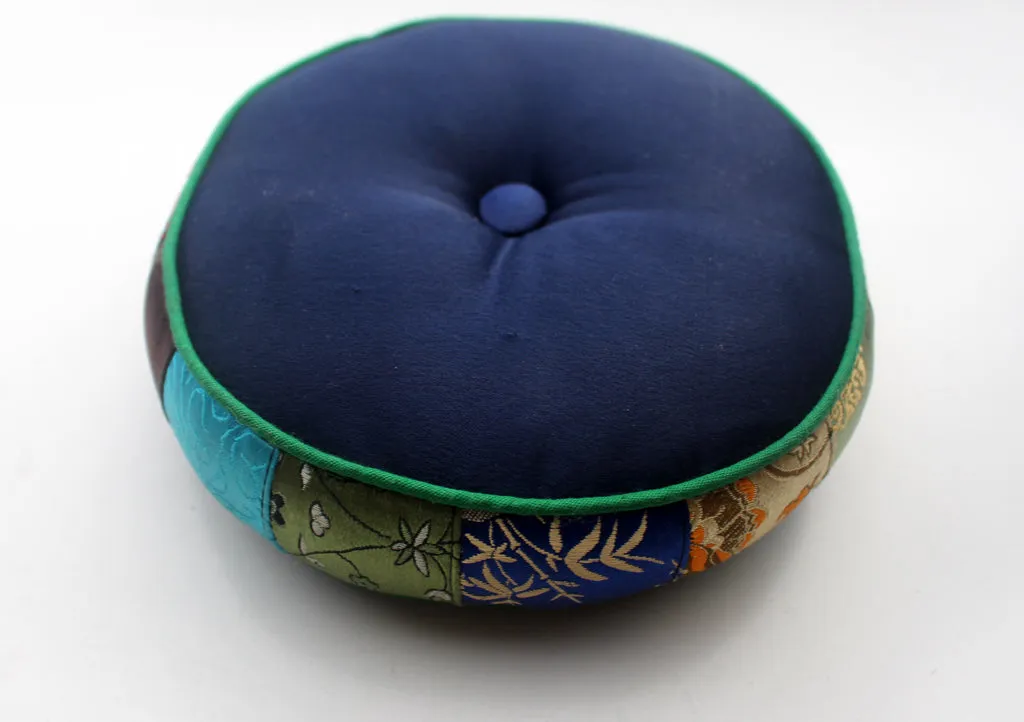 Colorful Handmade Silk Singing Bowl Cushion with Border
