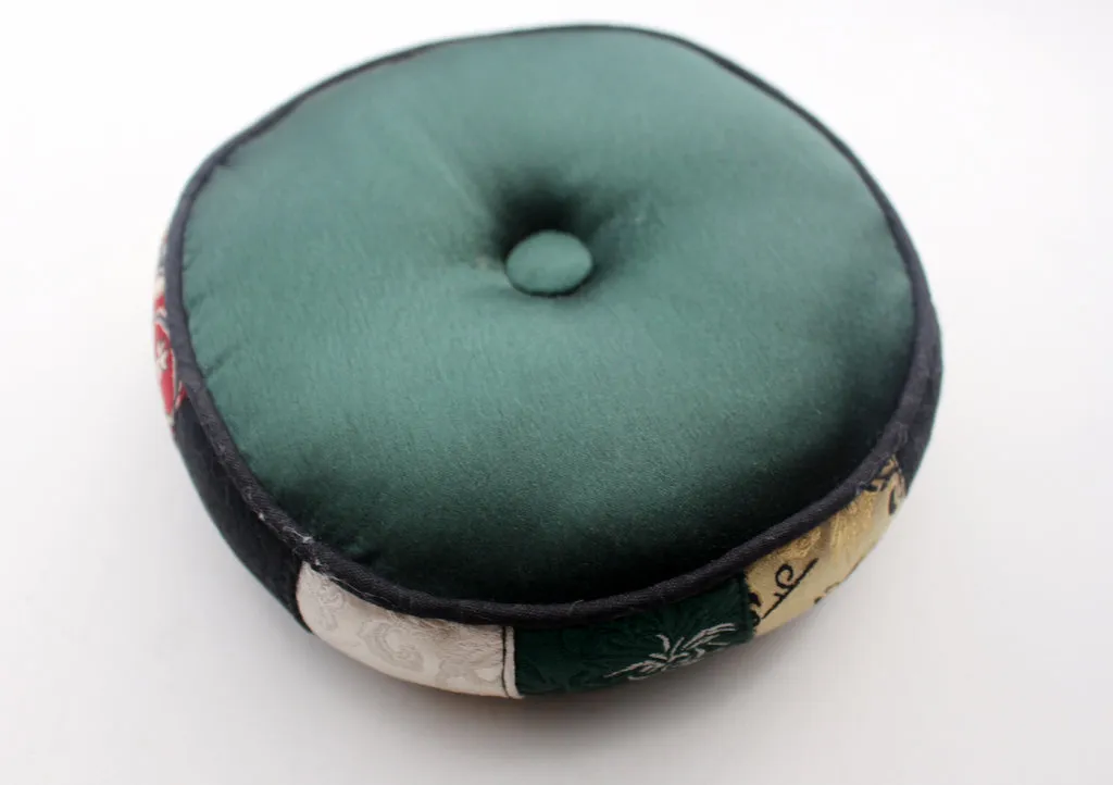 Colorful Handmade Silk Singing Bowl Cushion with Border