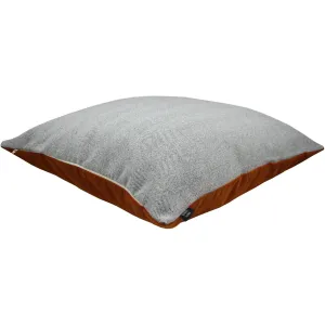 Deluxe Herringbone Grey   Orange 66cm x 66cm Floor Cushion