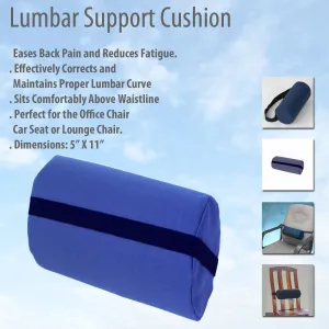 Ergonomic Lumbar Roll Cushion for Back Relief (5" x 11")