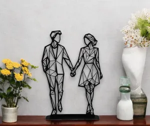 EROTNGO (EROTNGO3286 Geometric Cute Low Poly Valentines Couple Family Figure Plastic Sculpture Office Living Room Office Shelf Decoration Useful Tabletop Dining Room Good Looking Office Attractive