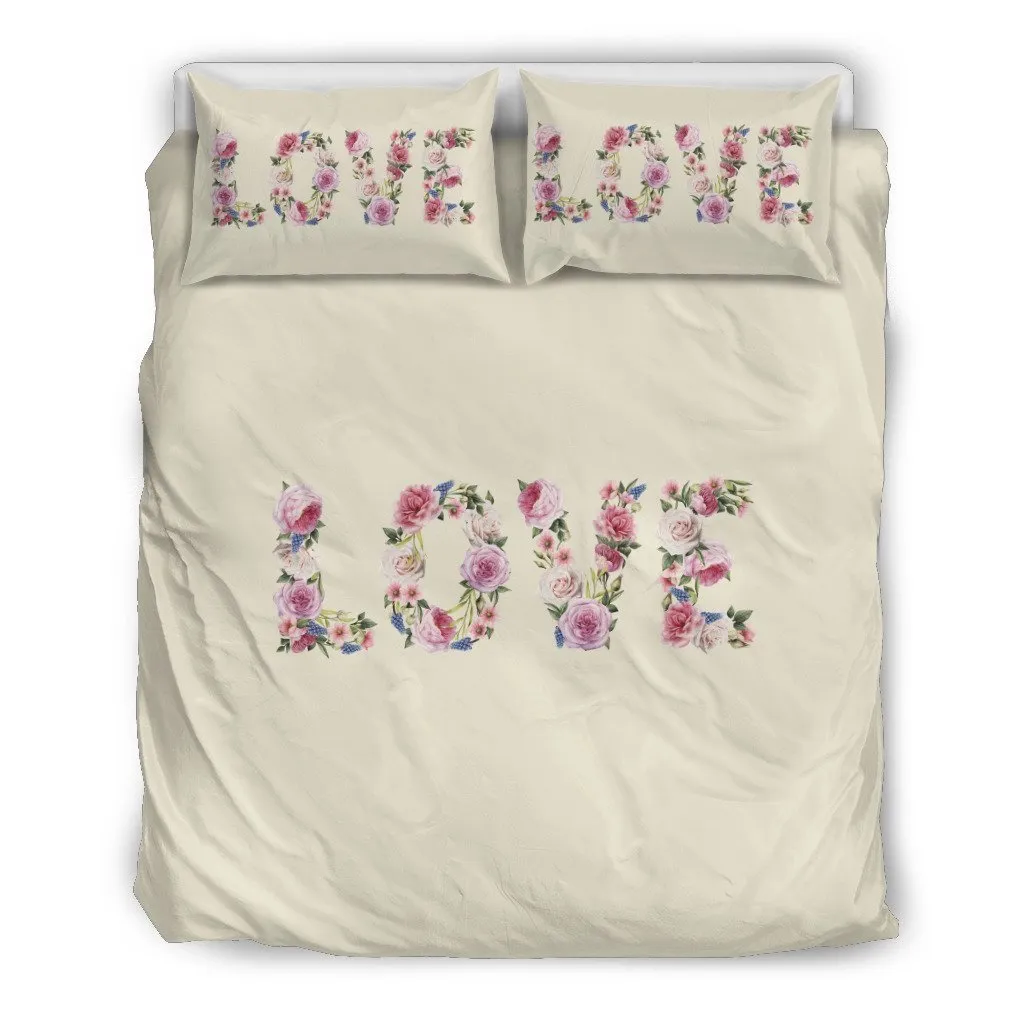 Floral Love - Sweet Corn (Beige) Bedding Set
