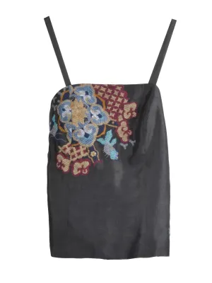 Gambiered Guangdong Silk Camisole