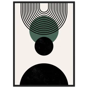 Green And Black Minimalist Wall Art