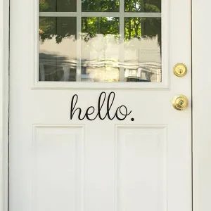 Hello Goodbye Door Decal