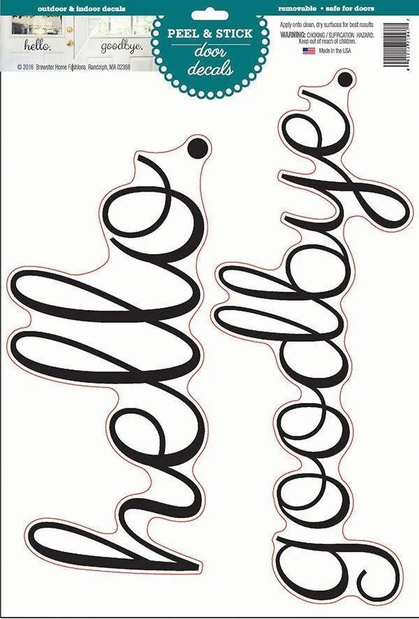 Hello Goodbye Door Decal