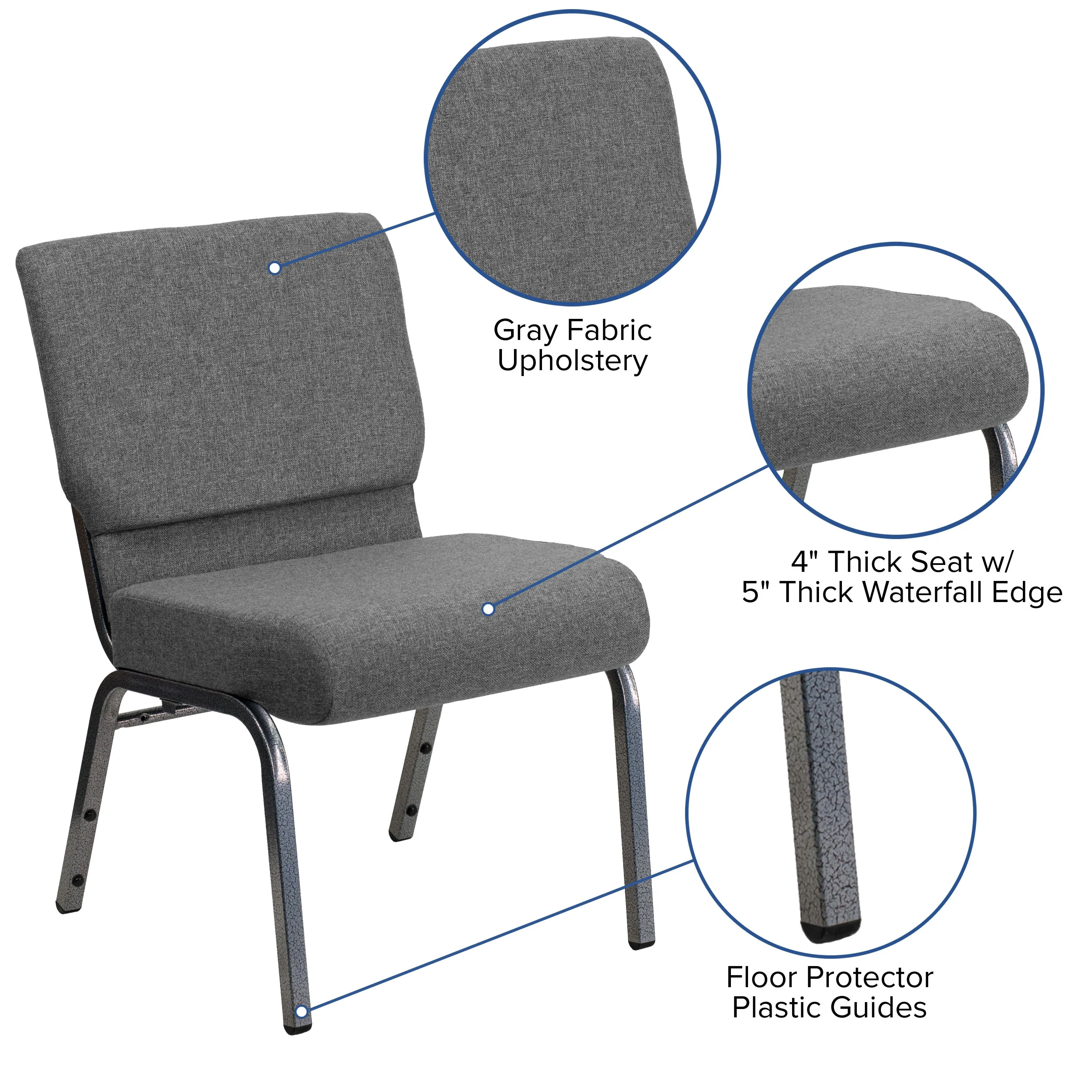 HERCULES Series 21''W Stacking Church Chair