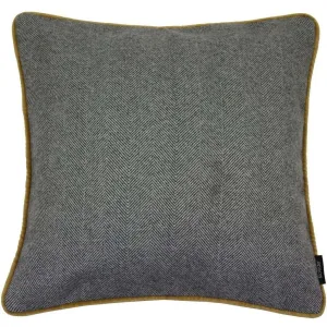 Herringbone Boutique Grey   Yellow Cushion