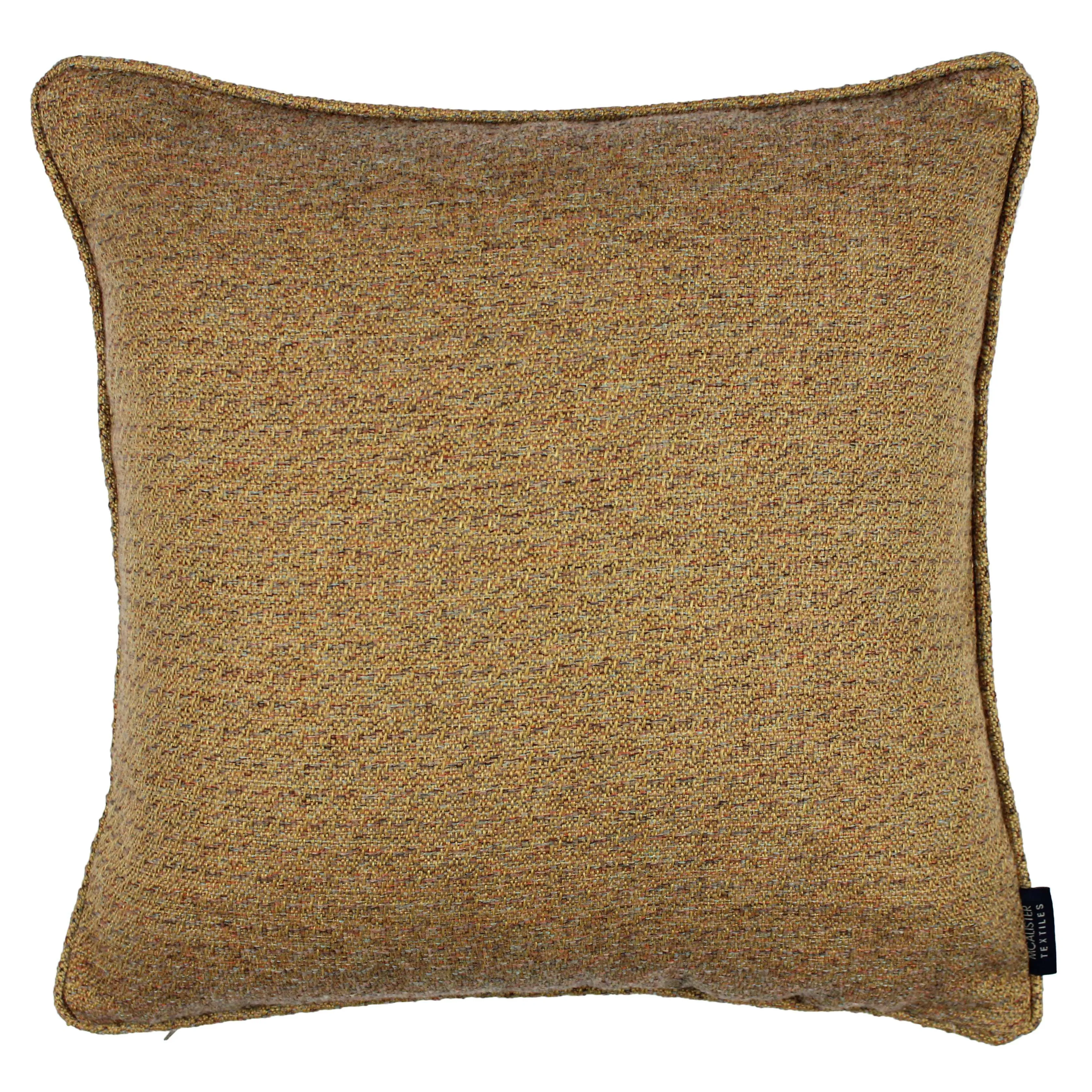 Highlands Ochre Textured Plain Cushion