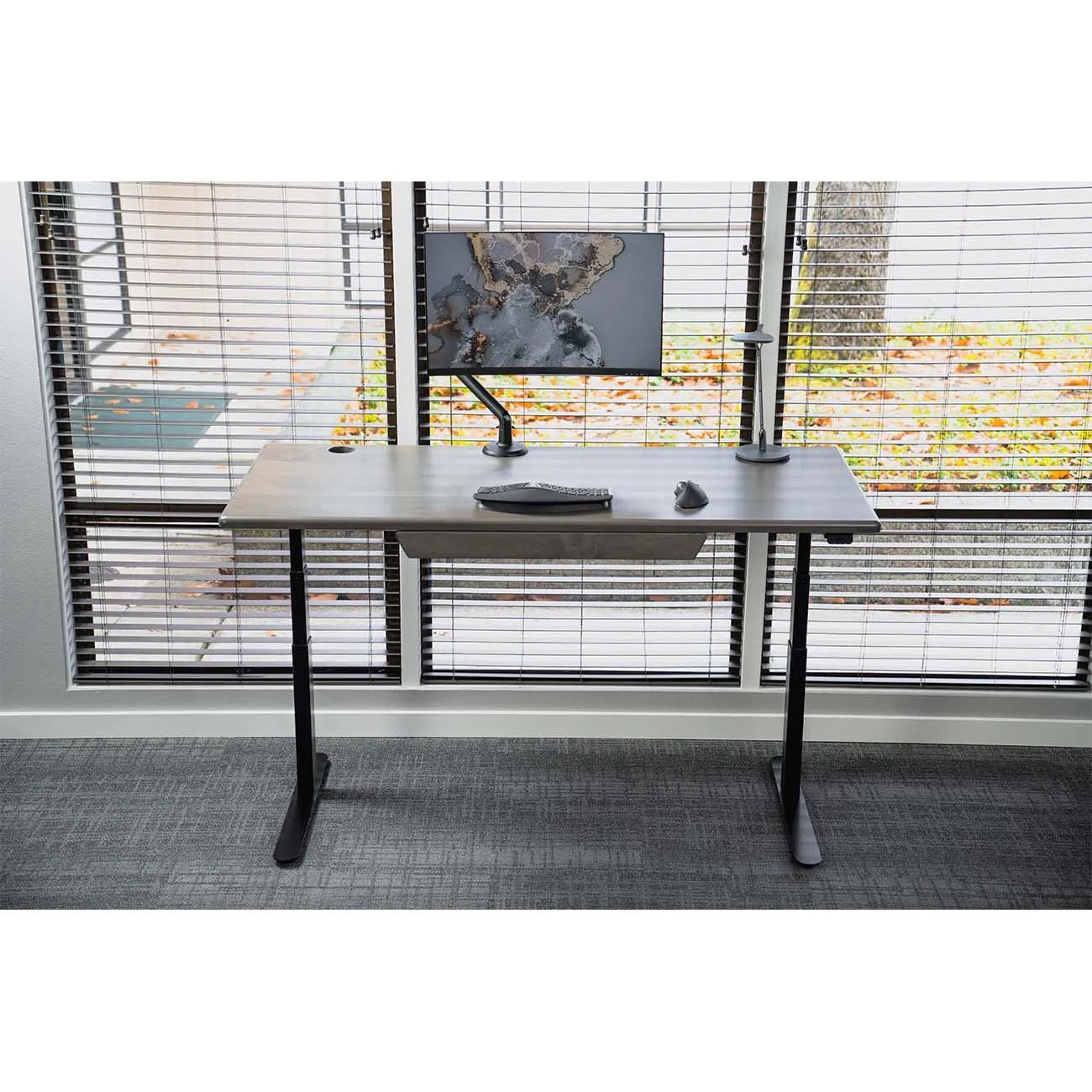 Lander Standing Desk - Solid Wood
