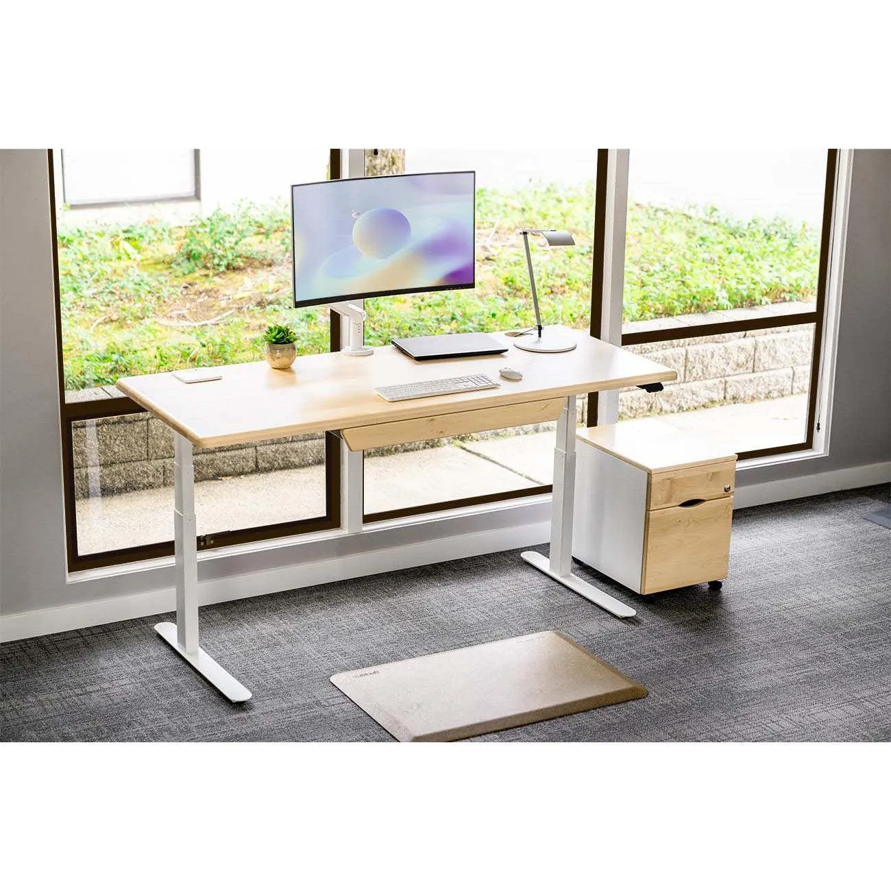 Lander Standing Desk - Solid Wood