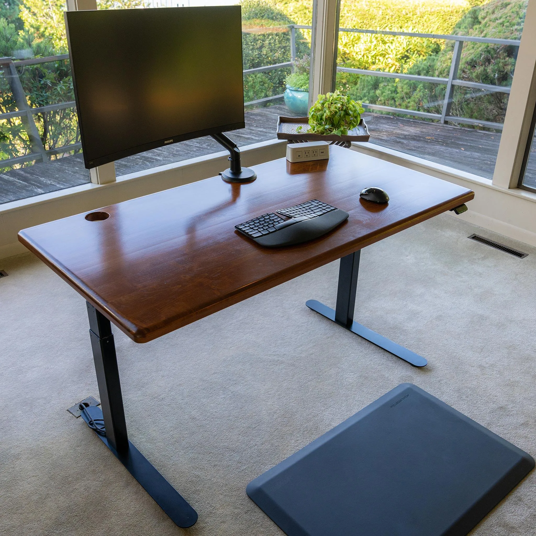 Lander Standing Desk - Solid Wood