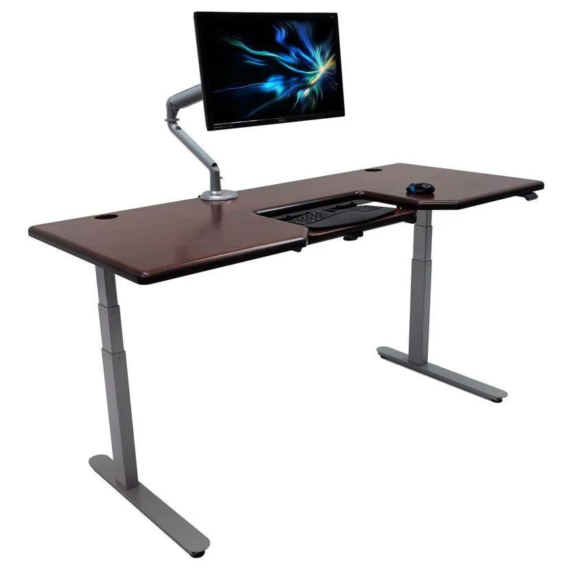 Lander Unsit Treadmill Desk with SteadyType - Solid Wood