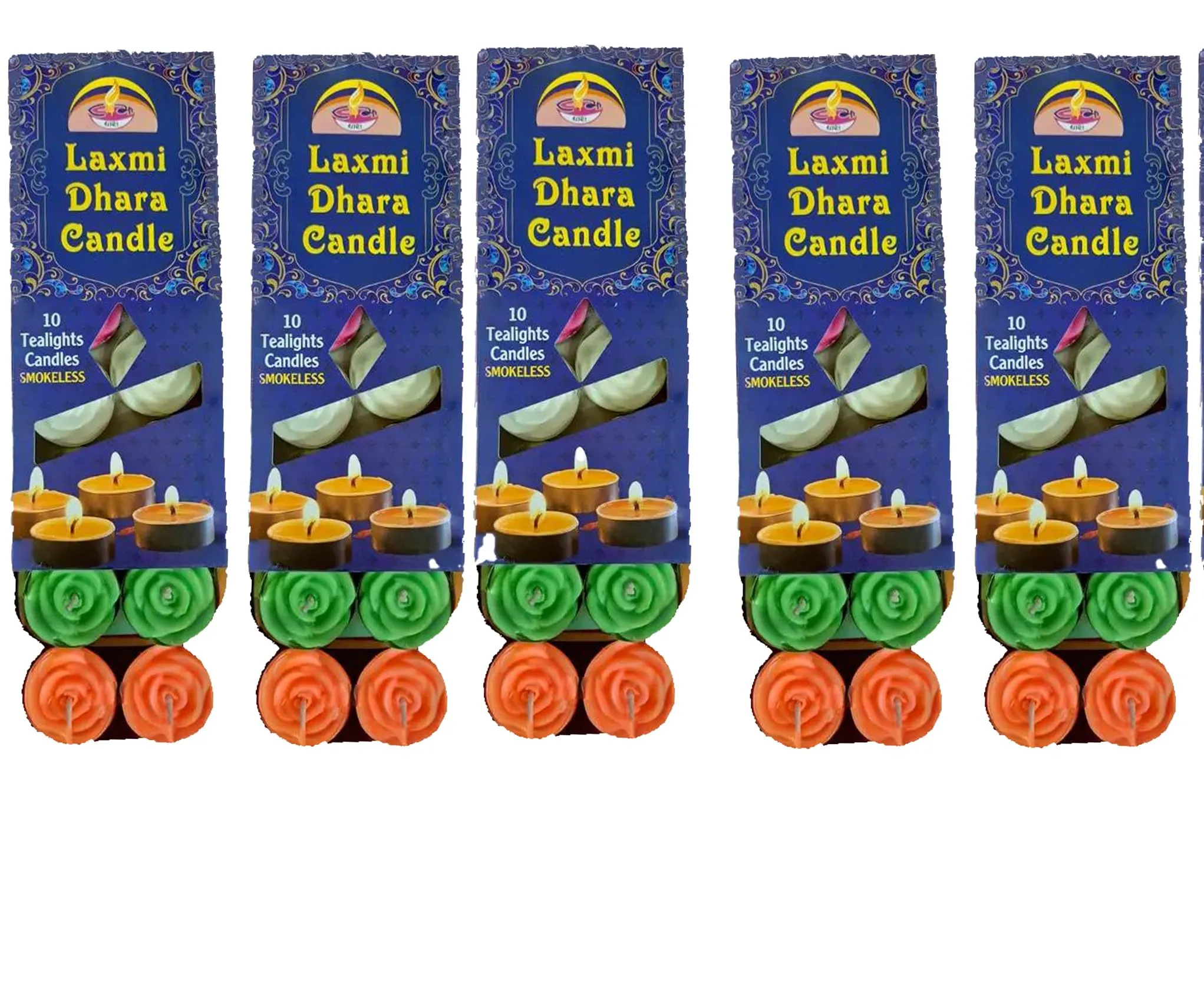 Laxmidhara Diya Candle Combo of 1 (Pack of 50Pcs) Ideal for Diwali, Weddings, poojas, Size:- (20x5 CM), Multicolor