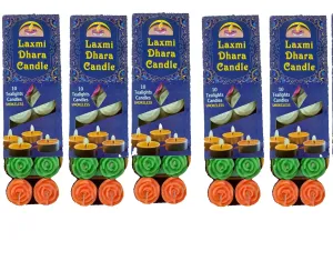 Laxmidhara Diya Candle Combo of 1 (Pack of 50Pcs) Ideal for Diwali, Weddings, poojas, Size:- (20x5 CM), Multicolor