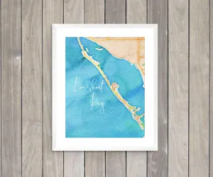 LBK Watercolor Map Premium Print