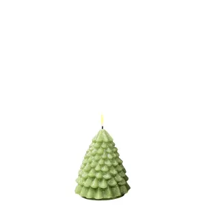 LED Flameless 11cm Christmas Tree Candle Light Green